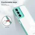 thumbnail image 7 of SaniMore for Samsung Galaxy S22 Case Slim Transparent [Not Yellowing Technology], Rugged PC & TPU Bumpers Built-in Detachable Lens Protector Shockproof Protective Cover, Green, 7 of 7