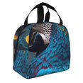 thumbnail image 2 of Easygdp Modern Style Blue Parrot Bolsa Térmica Premium - Tela Oxford Impermeable, Gran Capacidad, Bolsillo Frontal, Unisex para Trabajo, Escuela, Actividades al Aire Libre y Picnics, 2 of 8