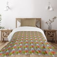 thumbnail image 3 of Ambesonne Mid Century Quilted Bedspread Set 2 Pcs, Modern Nature Art, Twin Size, Multicolor, 3 of 6