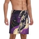 thumbnail image 2 of Balery Astronaut Floating purple Space Pantalones cortos de pijama de punto de algodón para hombre con cinturilla y bolsillos-3X-Large, 2 of 6