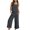 Dark Gray-VpOT, variant on Women Sleeveless 2 Piece Matching Set Ladies Crop Tank Top Wide Leg Pants Outfit Womens Casual Summer Clothes L2 Purple
