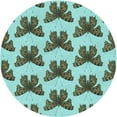 thumbnail image 1 of Ahgly Company Tapis Rond Lavable en Machine Intérieur Transitionnel Vert Olive Foncé, 5 Pieds Rond, 1 of 7