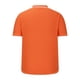 thumbnail image 5 of Playeras Elvqul de Hombre Playa Naranja Manga Corta de Color Sólido con Solapa, 5 of 6