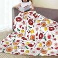 thumbnail image 6 of Pofeuu Oriental Cuisine Print Ultra-Soft Micro Fleece Blanket,for Bed Or Sofa,All Season Throw Blankets Flannel Blanket-80"x60", 6 of 7
