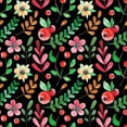 thumbnail image 3 of Flowers and Berries on Dark Background Wallpaper Pre-Pasted - 25"W x 225"H, 3 of 3