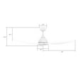thumbnail image 6 of CARRO 52" White Ceiling Fan with Light LED Remote 10 Speeds,3 Blades with Reverse Airflow, 6 of 7