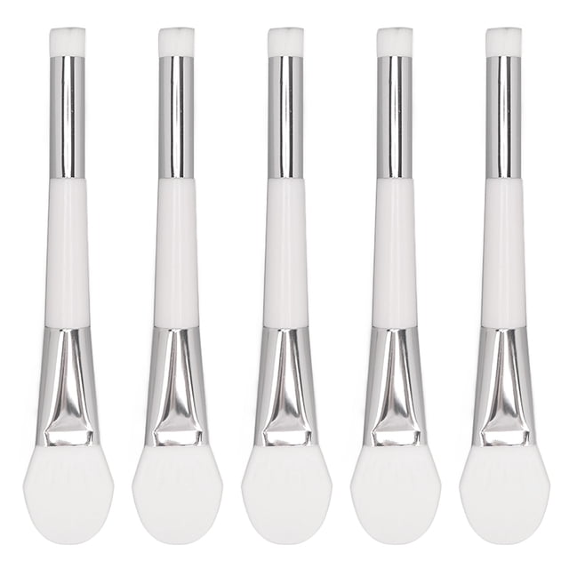 Silicone Face Brush, Fibrous Hairs Multipurpose 5pcs Double Headed Makeup Brush 2 In 1 Soft Touch Clean Pores For Home