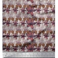 thumbnail image 1 of Soimoi Gray Rayon Fabric Artistic Floral Decor Fabric Printed Yard 42 Inch Wide, 1 of 3
