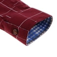thumbnail image 4 of clásica de negocios de manga larga multicolor de con estampado de tartán para hombre borgoña Salvador Camisa de manga larga para hombres, 4 of 10