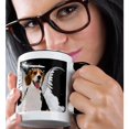 thumbnail image 2 of 3drose, Beagle Angel Dog with Clouds, a Cute Halo and Angel Wings, 11oz Two-tone Black Mug, 2 of 6