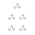 thumbnail image 3 of Guardoinrt Connecteur Filigrane 3 Trous Joiner Bijoux DIY Findings Blanc K 5Ensemble, 3 of 6