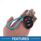 thumbnail image 4 of Llavero de Coche Único Bargains Llavero Universal con Anillo para Llaves de Fob para Casa Cuero Aleación de Zinc Azul Claro 2 Pcs, 4 of 6