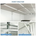 thumbnail image 6 of Chery Industrial Metal Garage Shed,20 x 10 FT Outdoor Storage Shed for Car, Truck, Bike, Lawnmower, 6 of 14