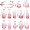 thumbnail image 3 of Set de jarrones de cristal UPBUD Pink 12 para centros de mesa de boda, 3 of 7