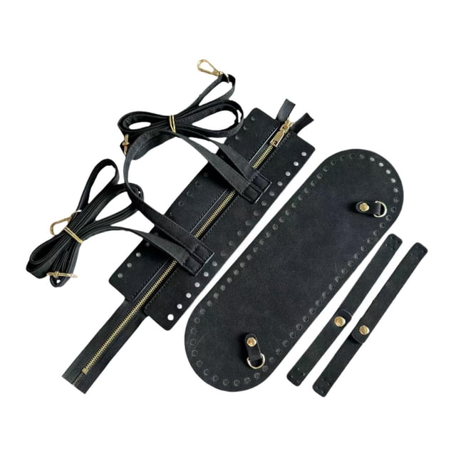 Kits para hacer bolsos de ganchillo DIY: correa ajustable de repuesto para reparación de bolsos de hombro. negro