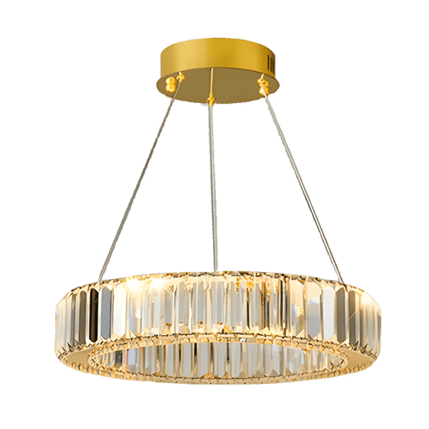 Lámpara Colgante De Techo Cristal Decorativa Moderna Comedor Malubero Dorado