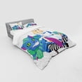 thumbnail image 2 of Ambesonne Cartoon Bedding Set 4 Pcs, Happiness Love, Queen, Multicolor, 2 of 2