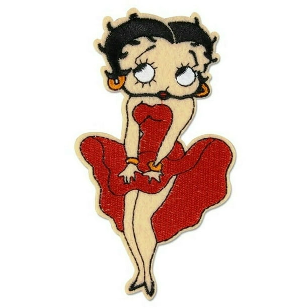 Betty Boop Cartoon Character 4 Inches Tall Embroidered Iron On Patch - Betty Boop Cartoon Character 4 Inches Tall Embroidered Iron On Patch -