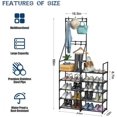 thumbnail image 3 of Shoe Rack 5 Tier Shoe Organizer Shoe Storage, Shoe Rack Organizer Free Standing Shoe Storage Organizer Shoe Holder Space Saving Shoe Shelf Shoe Stand Large Tall Shoe Tower for Entryway Hallway Closet, 3 of 6