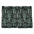 thumbnail image 7 of Yayeee Kitchen Curtains Tier Pair Light Filtering 27"x36" Rod Pocket Short Cafe Window Panel, Leaf Pattern, 7 of 7