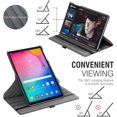thumbnail image 3 of Case for Galaxy Tab A 10.1 2019 (T510 / T515), 360 Degree Rotation Protective Cover, Leather Case Rotatable Stand Magnetic Attachment and Charge for Galaxy Tab A 10.1 2019 - Black, 3 of 4
