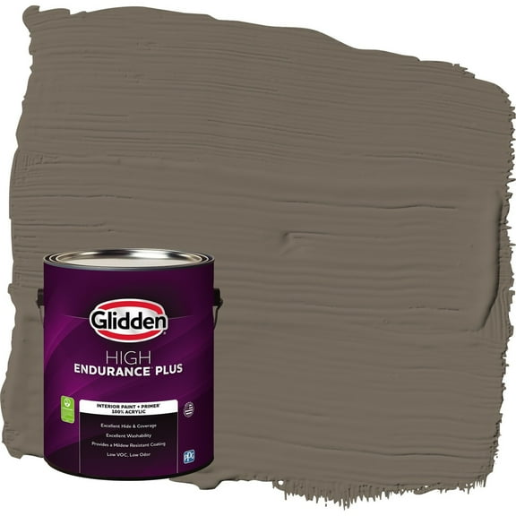 Glidden HEP Granite / Brown Semi-Gloss Interior Paint with Primer, 1 Gallon
