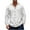 White, variant on Cotton Linen Shirts for Men Drawstring Button Up Long Sleeve Tops with Hood Casual Lightweigh Summer Beach Hoodie Shirt