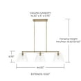thumbnail image 4 of Capital Lighting 846931BN Baker 3 Light 45" Wide Linear Chandelier - Nickel, 4 of 7