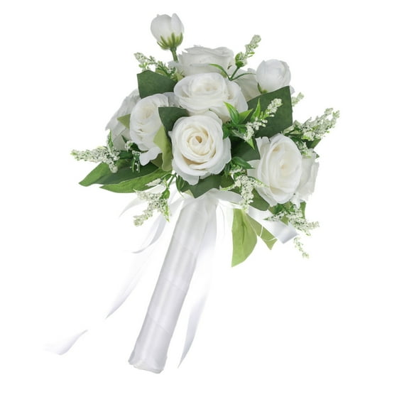 White Rose Wedding Bouquet Elegant Romantics Bouquet Bridesmaids Flower
