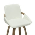 thumbnail image 6 of Inspire Fabric Bentwood 26" Counter Stool w/Swivel in Ivory/Whitewash (Set of 2), 6 of 6
