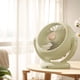 thumbnail image 5 of Mini ventilador vibratorio ventilador silencioso recargable por USB para sala de estar (chapado en verde), 5 of 6