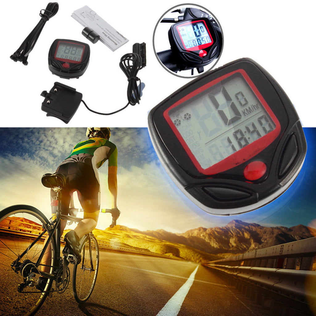 Bike Bicycle Wireless  Computer LCD Cycle  Odometer Speedometer Waterproof 