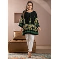 thumbnail image 2 of U.Vomade Nouvelles Chemises pour Femmes Grande Taille Manches Longues Col Rond Imprimé Floral Chemises Décontractées Amples Surdimensionnées Hauts pour Femmes, 2 of 4