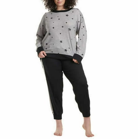 

Splendid Women s PLUS Ultra Soft PJ Stars Print 2-Piece Sllepwear Lounge Pajama Sleep Set