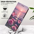 thumbnail image 3 of PU Leather Wallet Case for Samsung Galaxy S26 Ultra with Pattern Design, Built in Kickstand Card Slots Wrist Strap Drop Protective Phone Cover for Samsung Galaxy S26 Ultra, F, 3 of 6