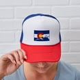 thumbnail image 6 of CafePress - Colorado Mountain Flag - Adjustable Unisex Printed Trucker Hat with Mesh Back, 6 of 10