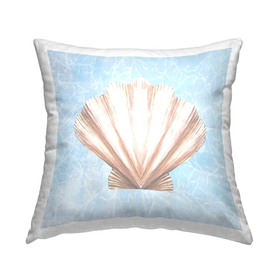 Stupell Industries Aquatic Clam Shell Water Pattern Printed Throw Pillow Design by Diannart