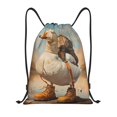 thumbnail image 1 of Xecao Hiking Duck Pattern Sports Drawstring Backpack - String Swim Gym Bag with Wet Proof Pocket for Women&Men-Medium, 1 of 6