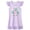 F03-Light Purple, variant on FYDUU Girls Nightgowns Cute Summer Sleep Shirts Cartoon Print Flutter Sleeve Nightgown Soft Princess Nightdress Sleepwear for Daily Bedtime 3-4 Years