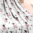 thumbnail image 3 of White Cow Black Dot Pattern Blanket,Comfortable Soft Flannel Throw Blanket,All Season,Warm Lightweight Blankets for Sofa Bed Couch Living Room Chair,30"x40", 3 of 4