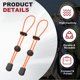 thumbnail image 3 of Soporte para bastón de escalada Uxcell, cuerdas elásticas ajustables de 8 pulgadas y 2 piezas, color naranja - Ideal para (senderismo al aire libre/escalada/trekking/pesca), 3 of 6