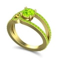 thumbnail image 2 of 2.50 Ct Latest Round Shape Peridot Gemstone Anniversary Ring for Women Solid 18K Yellow Gold Size 3.5 by Diamond-Capitals, 2 of 8