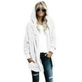 thumbnail image 3 of Avamo Women Open Front Sherpa Cardigan Coat Long Sleeve Fleece Fuzzy Oversized Warm Hoodie Long Cardigan Sweater with Pocket Plus Size S-5XL, 3 of 6