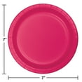 thumbnail image 2 of Party Central Disposable Round Luncheon Party Paper Plates - 7" - Magenta Pink - Club Pack of 240, 2 of 2