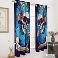 thumbnail image 2 of Blackout Curtains for Bedroom Dancing Cute Skull Man Full Room Darkening Grommet Curtains for Living Room,Thermal Insulated Ombre Drapes, 2 of 7