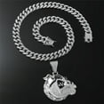 thumbnail image 2 of Men Women Hip Hop Animal Dog Head Pendant Necklace 13mm Crystal Cuban Chain HipHop Iced Out Bling Necklaces Fashion Charm Jewelry, 2 of 6