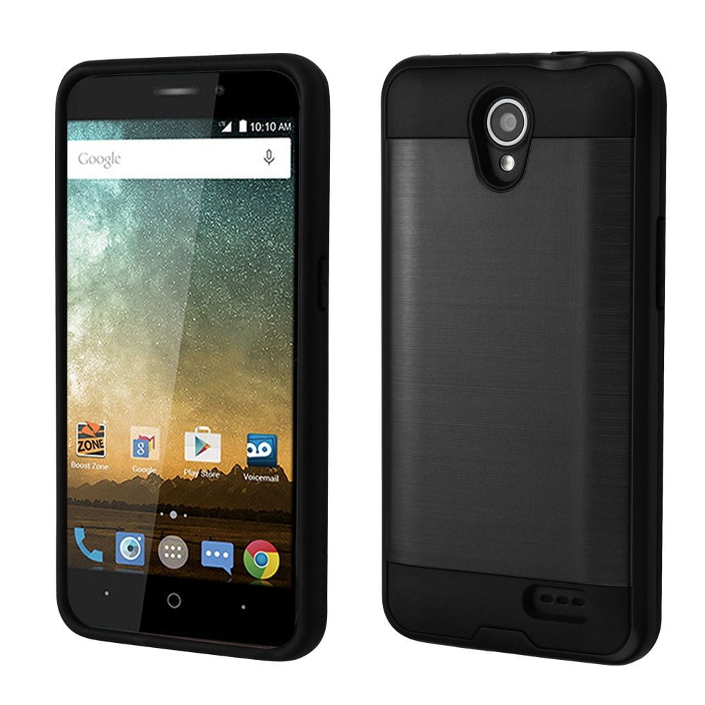ZTE Prestige 2 phone case, by Insten Brushed Hybrid Dual Layer Hard PC