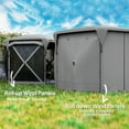 thumbnail image 5 of Outsunny 11 x 11ft Pop Up Gazebo Screen Tent with Removable Roof Cover, 4 Roll-up Wind Panels for Camping, Patio, Backyard, Lawn, Dark Gray, 5 of 9