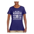 thumbnail image 2 of Wild Bobby Be The Warrior God Called You To Be Inspirational/Christian Women Graphic Tee, Purple, X-Large, 2 of 5
