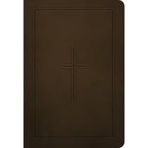 TYNDALE HOUSE: NLT Premium Value Compact Bible, Filament Enabled (LeatherLike, Dark Brown Framed Cross) (Hardcover)